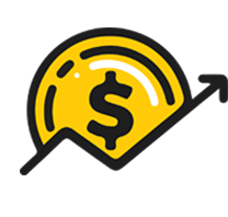 Icon that represents generating money